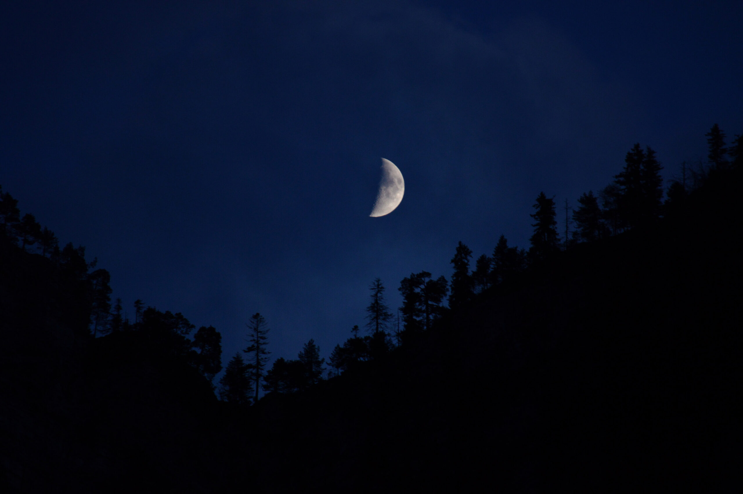 Moon over the horizon